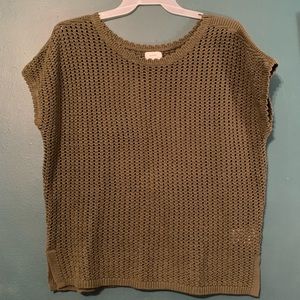 Old navy olive green open knit top